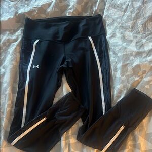 Under Armour Black Leggings with White Accents